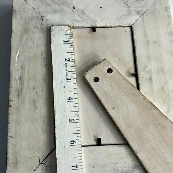 Wooden Picture Frames Distressed Look Set of 3 Different Sizes Farmhouse Cottage - Picture 12 of 16